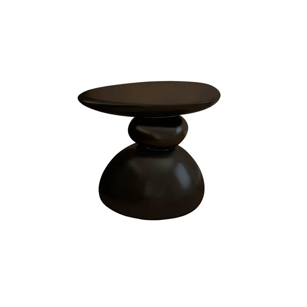 Table d'appoint contemporaine à base en résine artistique
