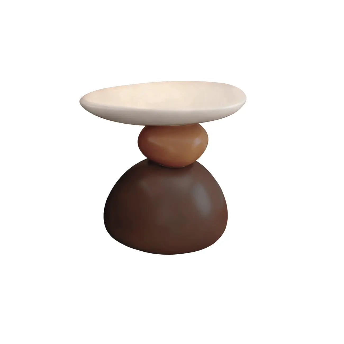 Table d'appoint contemporaine à base en résine artistique