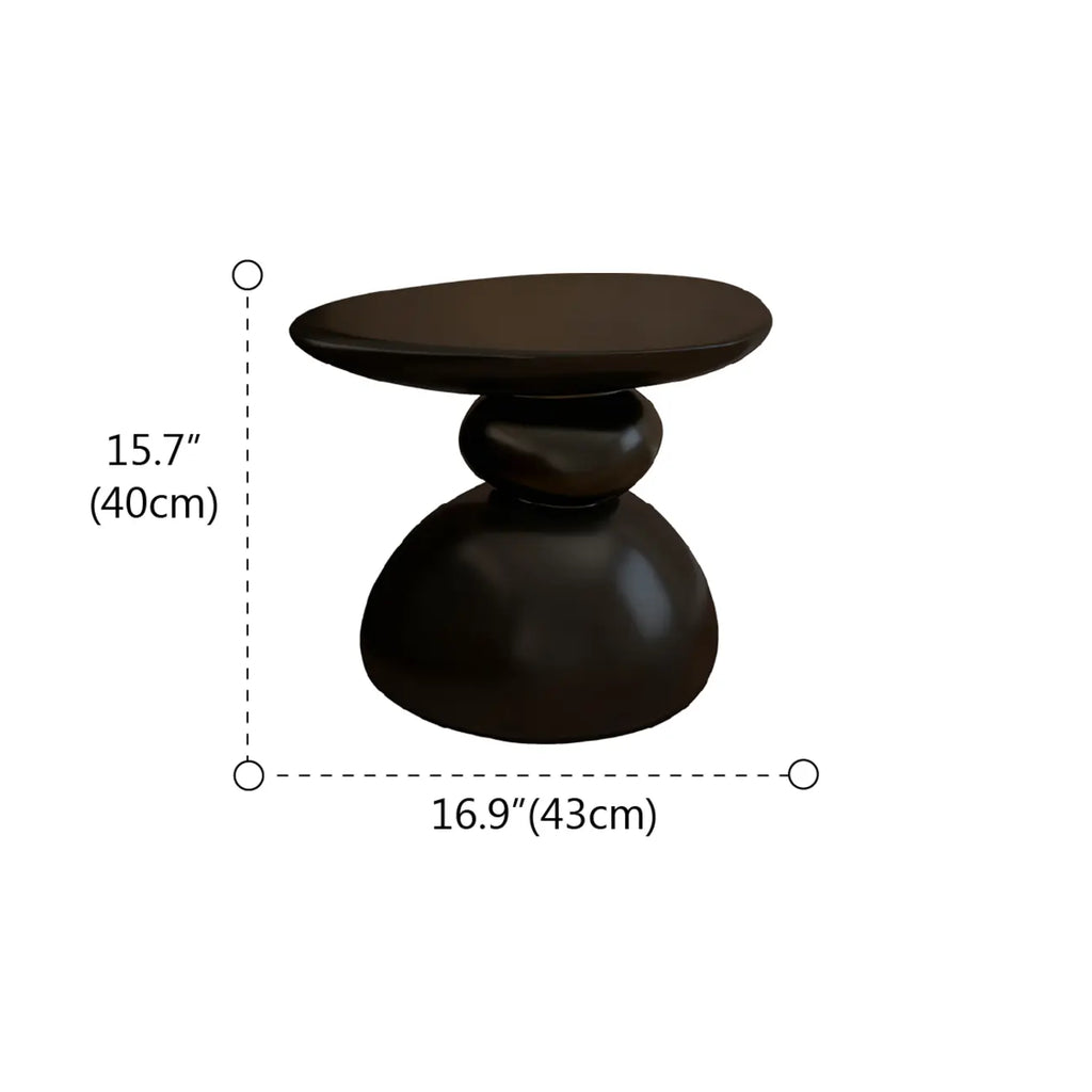 Table d'appoint contemporaine à base en résine artistique