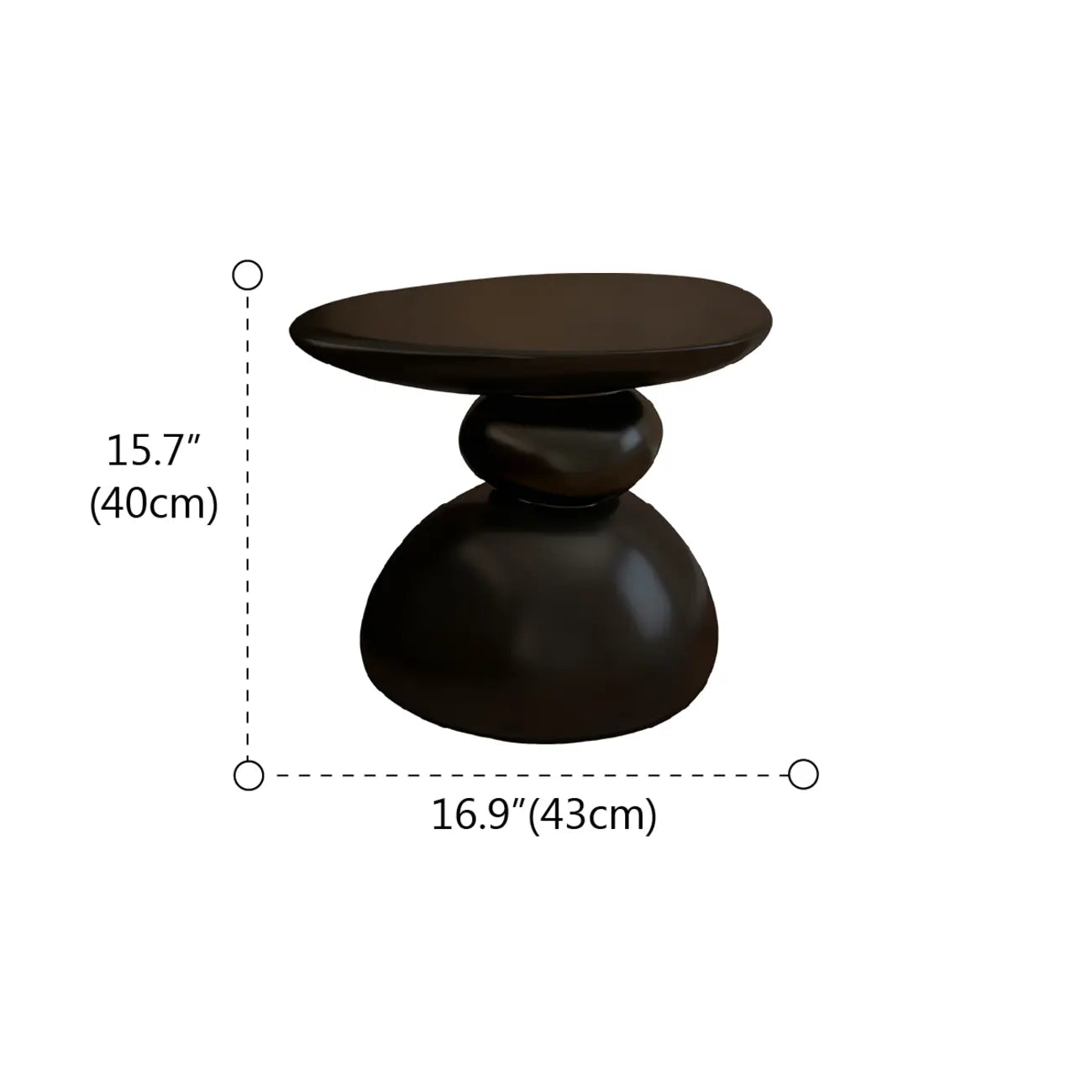 Table d'appoint contemporaine à base en résine artistique
