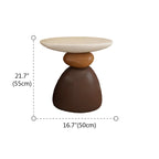 Table d'appoint contemporaine à base en résine artistique