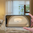 Plafonnier LED encastré rond moderne à double niveau en verre crème