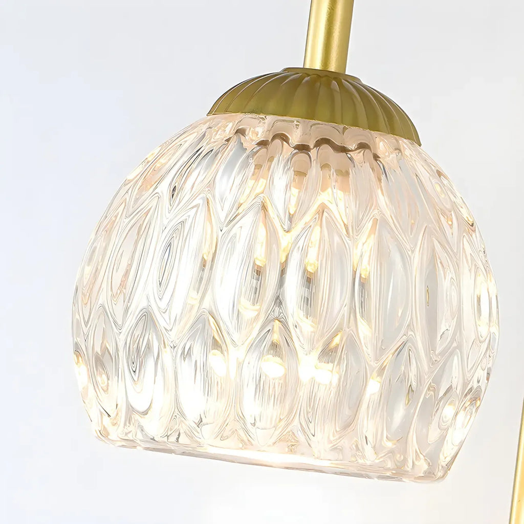 Applique murale moderne en verre avec étagère en bois pour la décoration de chambre