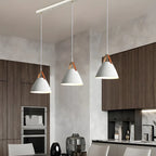 Suspension moderne à 3 lumières en métal blanc pour îlot de cuisine