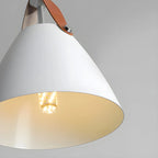 Suspension moderne à 3 lumières en métal blanc pour îlot de cuisine