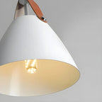 Suspension moderne à 3 lumières en métal blanc pour îlot de cuisine
