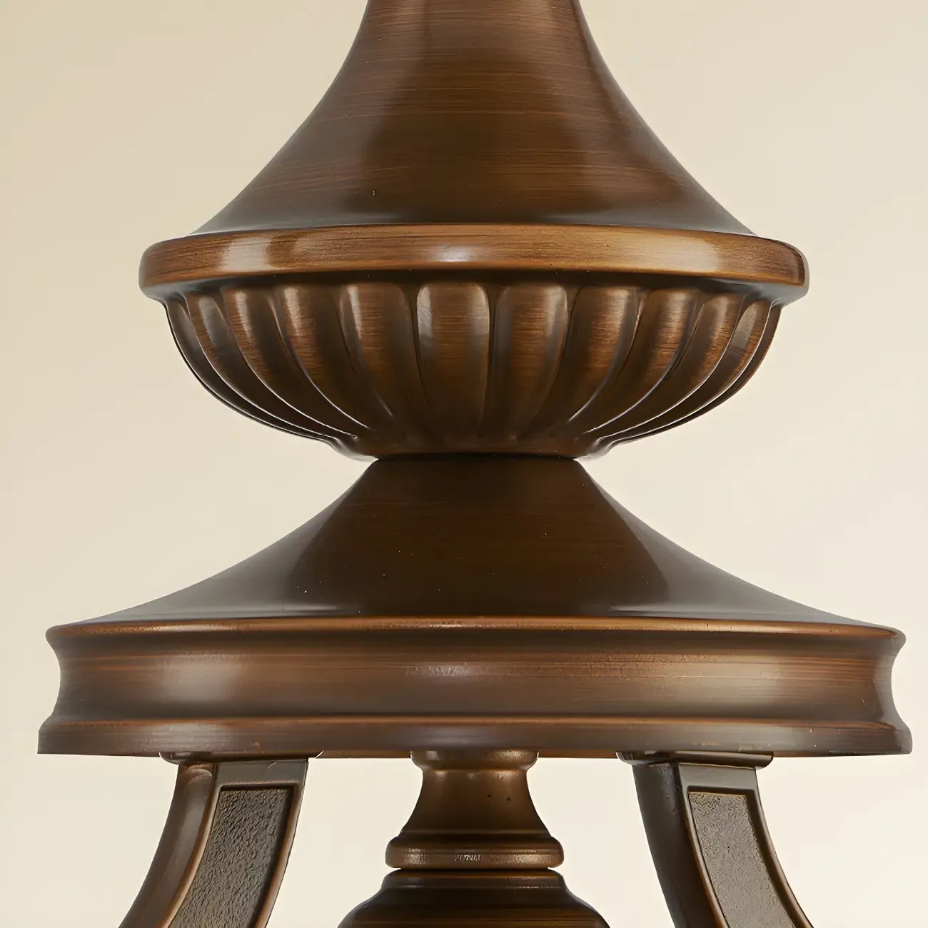 Suspension vintage en métal brun et verre dépoli pour îlot de cuisine