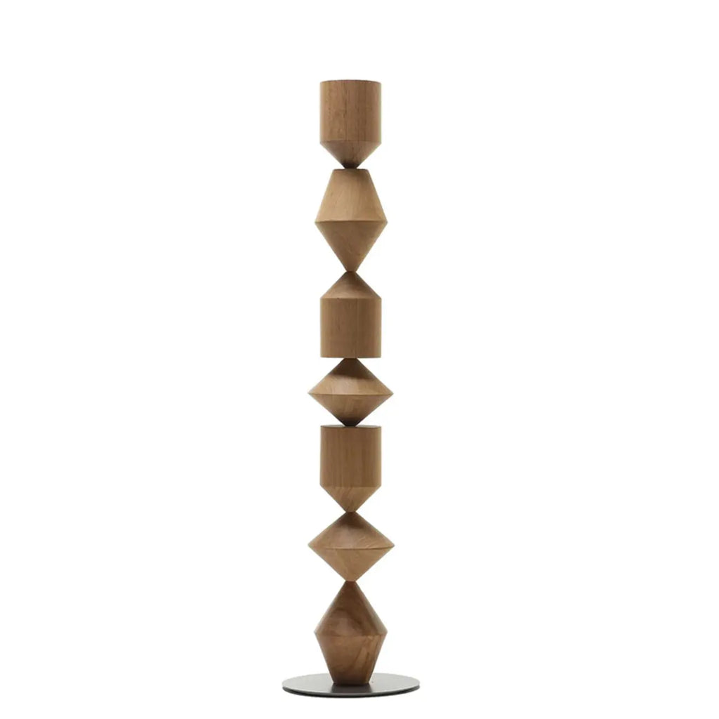 Lampadaire sculptural géométrique contemporain en métal pour salon
