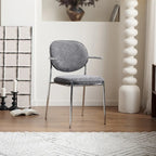 Chaises de salle à manger minimalistes sans accoudoirs, revêtues de tissu et rembourrées