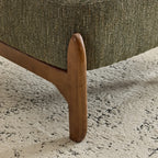 Fauteuil lounge vert en chenille, fauteuil d'appoint pour salon