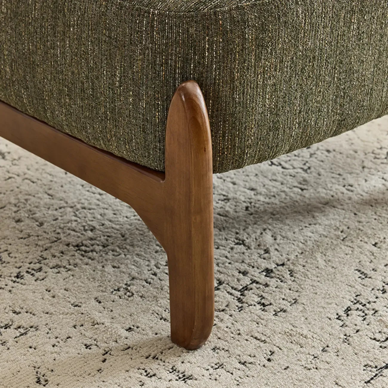 Fauteuil lounge vert en chenille, fauteuil d'appoint pour salon