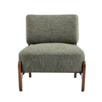 Fauteuil lounge vert en chenille, fauteuil d'appoint pour salon