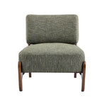Fauteuil lounge vert en chenille, fauteuil d'appoint pour salon