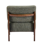 Fauteuil lounge vert en chenille, fauteuil d'appoint pour salon