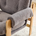 Fauteuil d'appoint contemporain réglable en chenille grise
