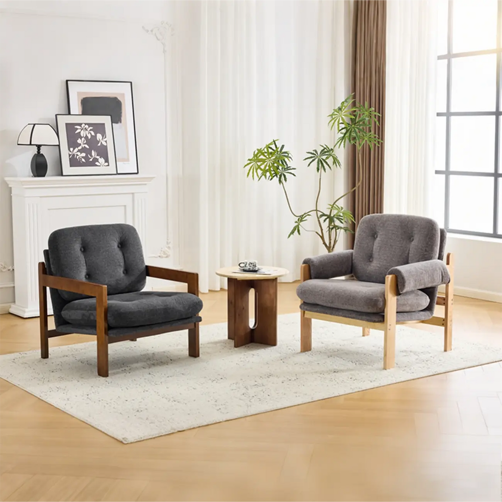 Fauteuil d'appoint contemporain réglable en chenille grise