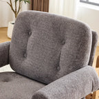 Fauteuil d'appoint contemporain réglable en chenille grise