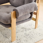 Fauteuil d'appoint contemporain réglable en chenille grise