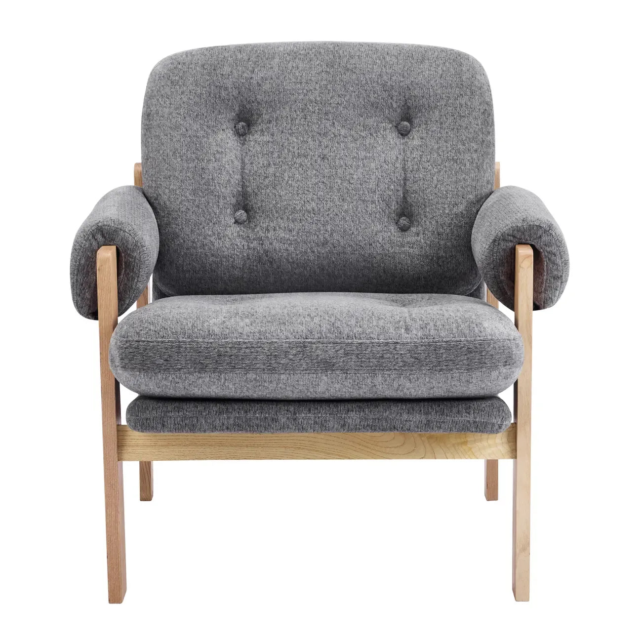 Fauteuil d'appoint contemporain réglable en chenille grise
