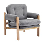 Fauteuil d'appoint contemporain réglable en chenille grise