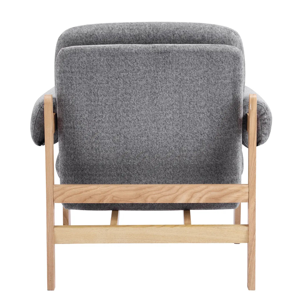 Fauteuil d'appoint contemporain réglable en chenille grise