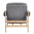 Fauteuil d'appoint contemporain réglable en chenille grise
