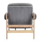 Fauteuil d'appoint contemporain réglable en chenille grise