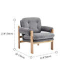 Fauteuil d'appoint contemporain réglable en chenille grise