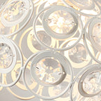 Plafonnier semi-encastré industriel à dôme creux avec cristal