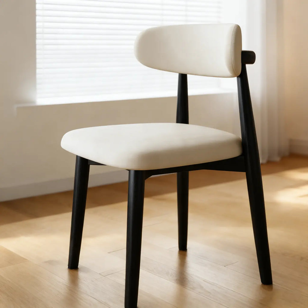 Ensemble de 2 chaises de salle à manger en bois de style moderne du milieu du siècle
