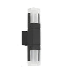Applique murale extérieure moderne à LED avec abat-jour rectangulaire en acrylique noir