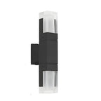 Applique murale extérieure moderne à LED avec abat-jour rectangulaire en acrylique noir
