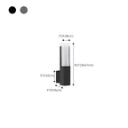 Applique murale extérieure moderne à LED avec abat-jour rectangulaire en acrylique noir