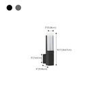 Applique murale extérieure moderne à LED avec abat-jour rectangulaire en acrylique noir