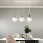Suspension moderne en aluminium argenté avec dôme pour îlot de cuisine