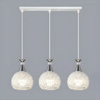 Suspension moderne en aluminium argenté avec dôme pour îlot de cuisine