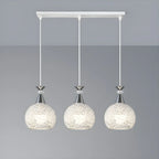 Suspension moderne en aluminium argenté avec dôme pour îlot de cuisine