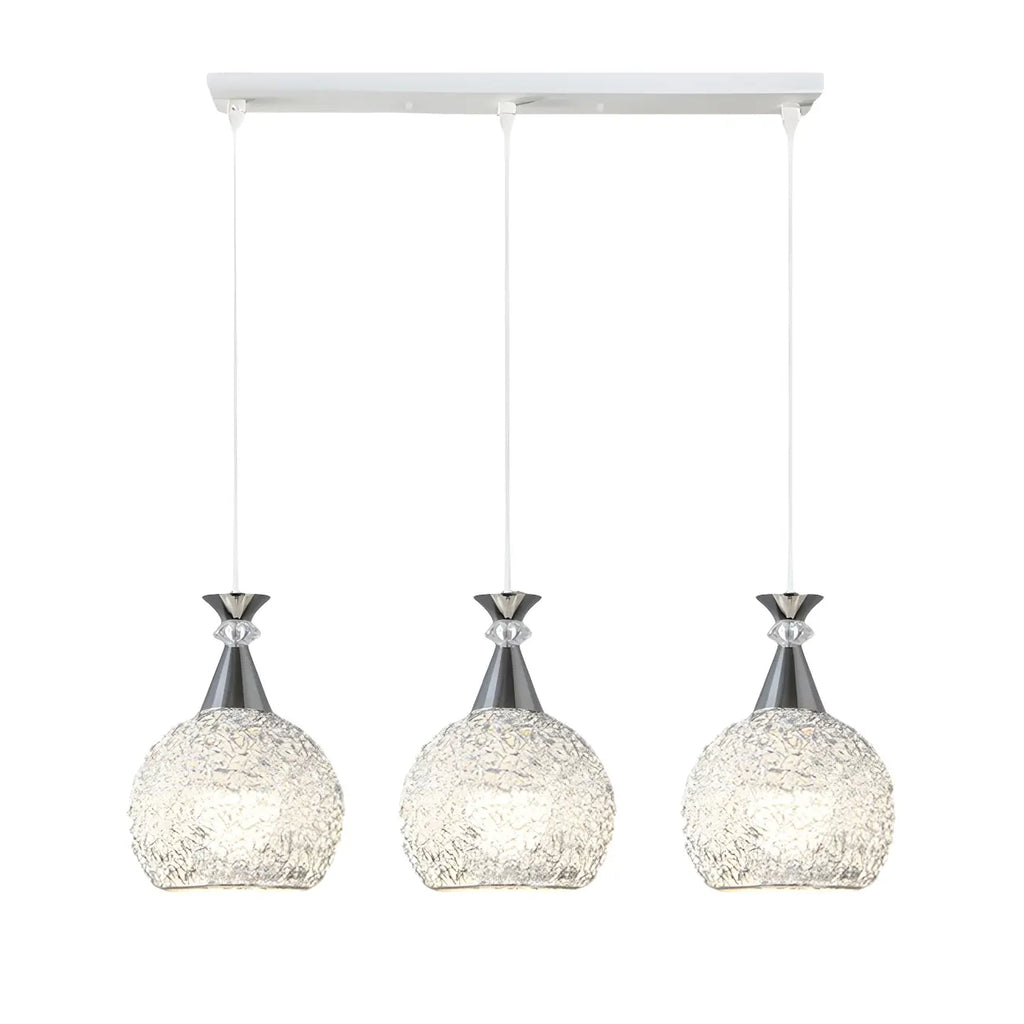 Suspension moderne en aluminium argenté avec dôme pour îlot de cuisine