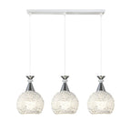 Suspension moderne en aluminium argenté avec dôme pour îlot de cuisine