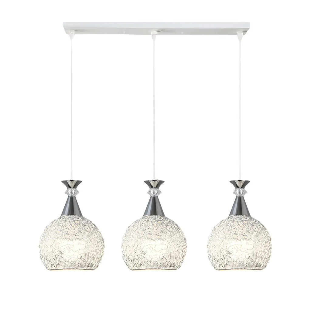 Suspension moderne en aluminium argenté avec dôme pour îlot de cuisine