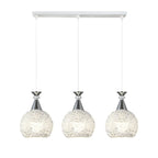 Suspension moderne en aluminium argenté avec dôme pour îlot de cuisine