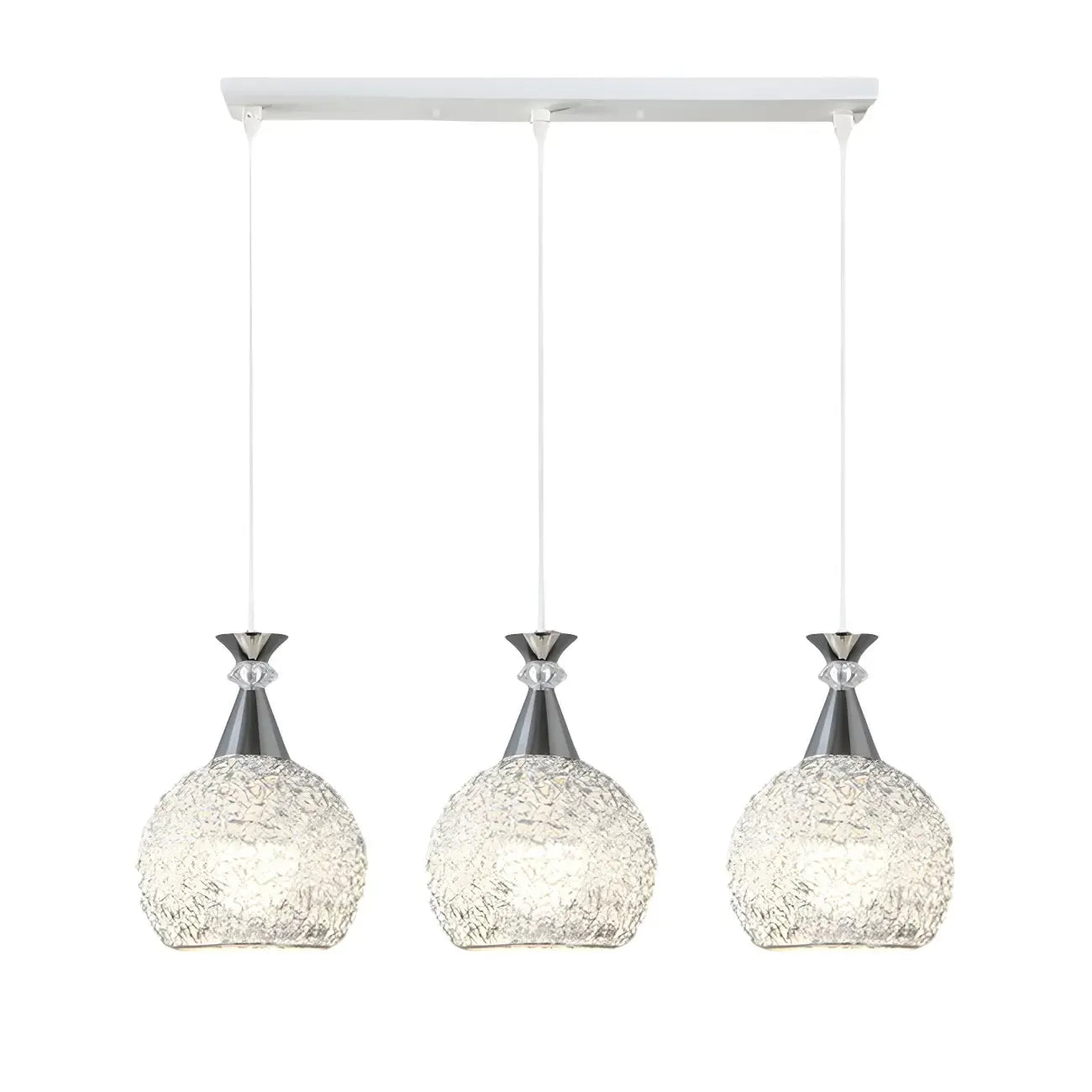 Suspension moderne en aluminium argenté avec dôme pour îlot de cuisine