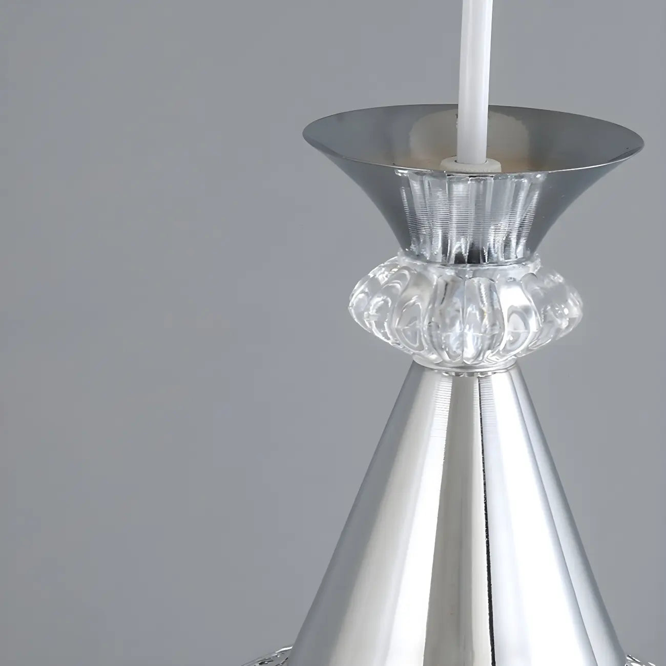 Suspension moderne en aluminium argenté avec dôme pour îlot de cuisine