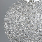 Suspension moderne en aluminium argenté avec dôme pour îlot de cuisine