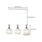 Suspension moderne en aluminium argenté avec dôme pour îlot de cuisine