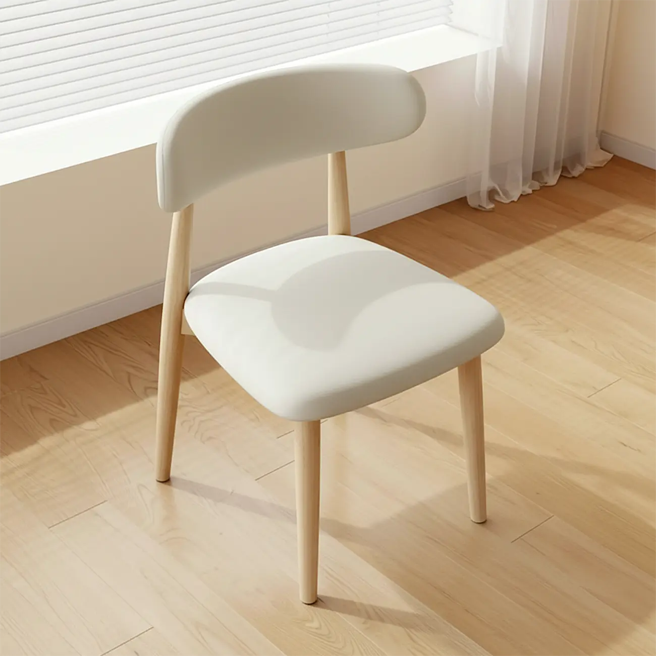 Ensemble de 2 chaises de salle à manger en bois de style moderne du milieu du siècle
