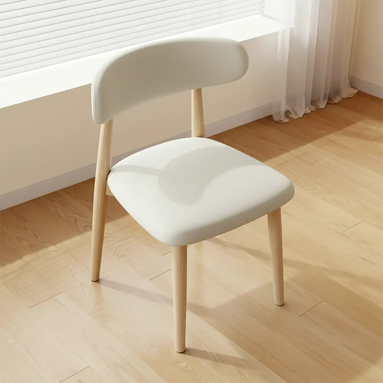 Ensemble de 2 chaises de salle à manger en bois de style moderne du milieu du siècle