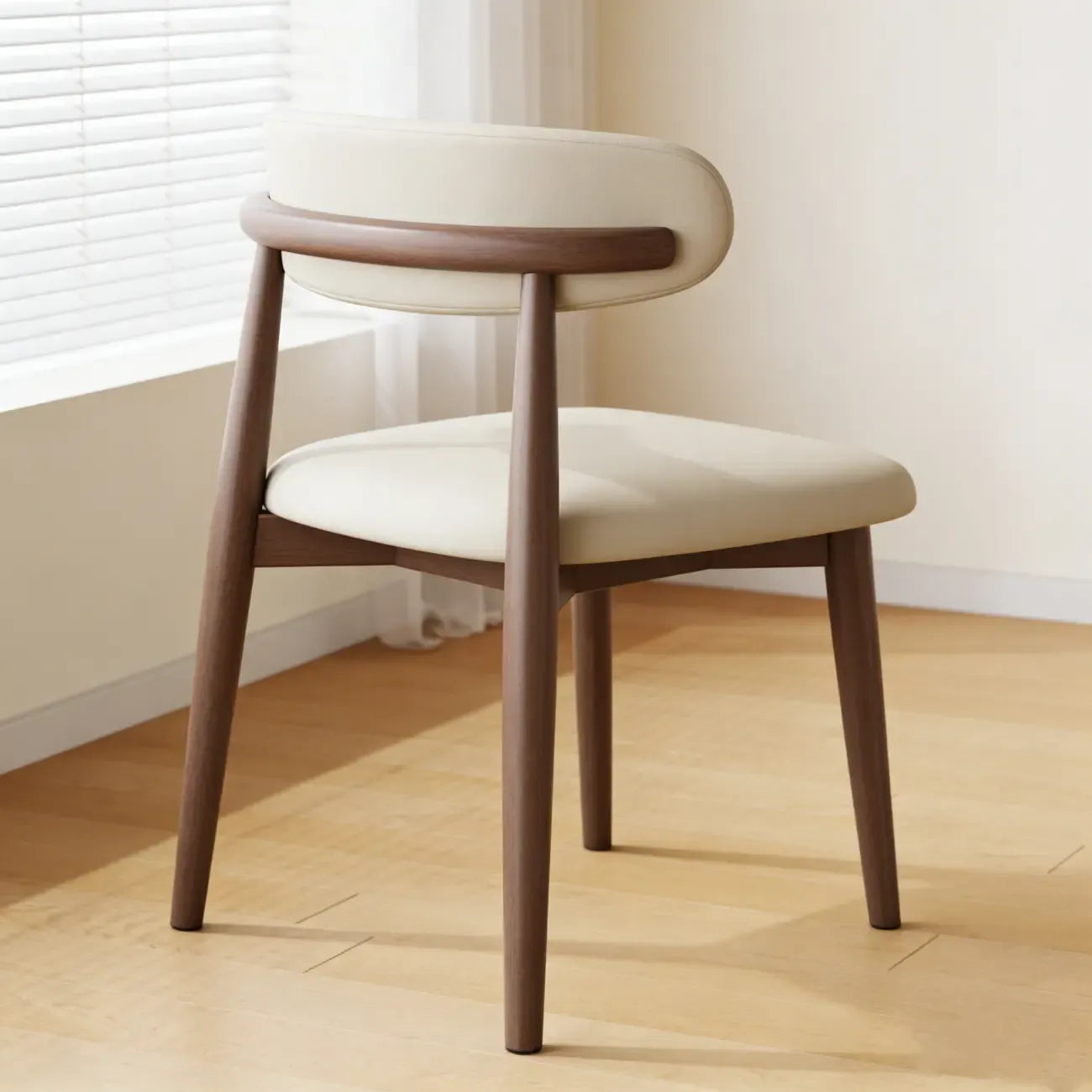 Ensemble de 2 chaises de salle à manger en bois de style moderne du milieu du siècle