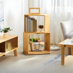 Libreria espositiva a cubo aperto in legno moderno a 4 ripiani