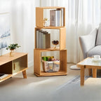 Libreria espositiva a cubo aperto in legno moderno a 4 ripiani